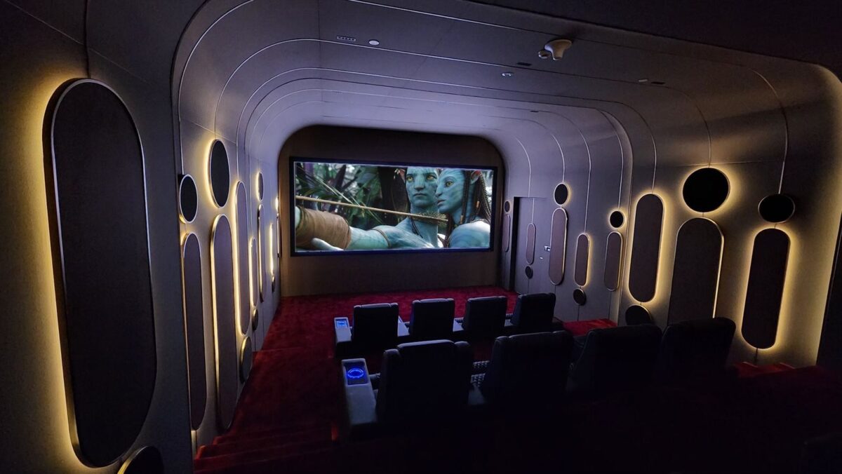 Dubai Hills bespoke home cinema interior